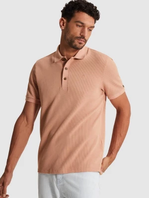 Foto van product CAST IRON Shirt 'Polo shirt with two-tone waffle texture' oranje