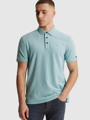 Foto van product CAST IRON Shirt 'Slim fit polo shirt with allover texture' turquoise