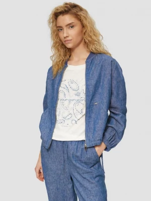 Foto van product Casual bomberjack van linnenmix in denimlook s.Oliver blauw