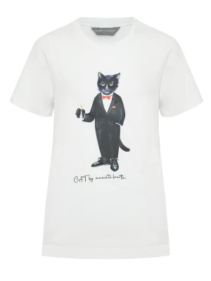 Foto van product Cat e Lolette Shirt 'Dandy Cat' wit