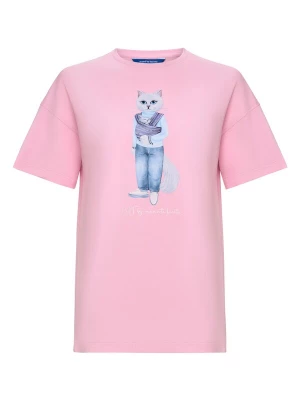 Foto van product Cat e Lolette Shirt 'Mother Cat with Kitty' pink