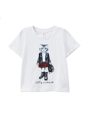 Foto van product Cat e Lolette Shirt 'Rocker Cat' wit