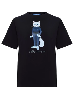 Foto van product Cat e Lolette Shirt 'Sport cat with dumbbells' blauw
