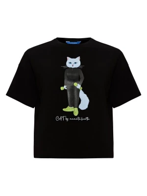 Foto van product Cat e Lolette Shirt 'Sport Cat with Dumbbells' zwart
