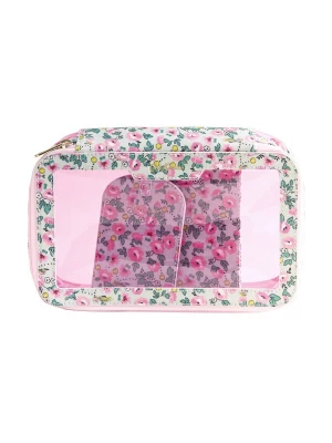 Foto van product Cath Kidston Make up tas smaragd / mintgroen / rosa / transparant