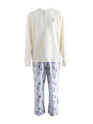 Foto van product Cath Kidston Pyjama lang 'Lilah And Lewis' ivoor / lichtblauw / geel / zwart