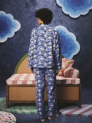 Foto van product Cath Kidston Pyjama 'Moomins' blauw / nachtblauw / wit