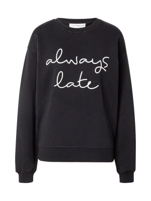 Foto van product CATWALK JUNKIE Sweatshirt 'Always Late' zwart / wit
