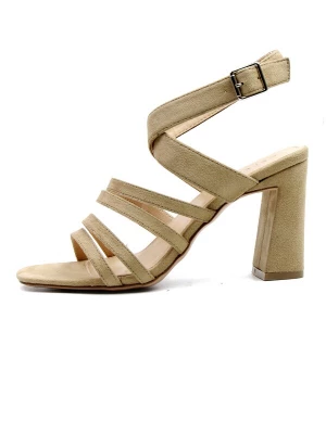 Foto van product Celena Sandalen met riem 'Cecily' lichtbeige / olijfgroen