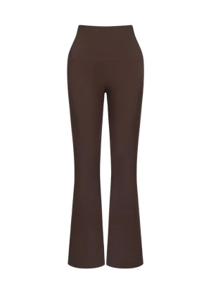 Foto van product cfab Leggings 'Cotton Flared Bootcut Leggings' donkerbruin
