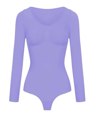 Foto van product cfab Shapingbody 'Bodysuit Sculpting Shapewear Longsleeve mit String' violetblauw