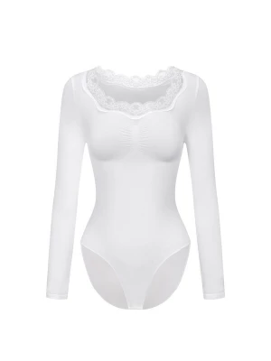 Foto van product cfab Shapingbody 'Lace Bodysuit Sculpting Shapewear Longsleeve mit Slip' wit