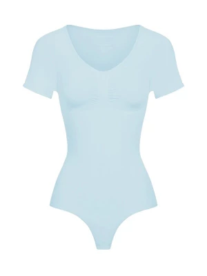 Foto van product cfab Shapingbody 'T-Shirt Bodysuit Sculpting Shapewear mit String' lichtblauw