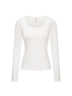Foto van product cfab Top 'Cotton Long Sleeve mit integriertem Wireless Bra' wit