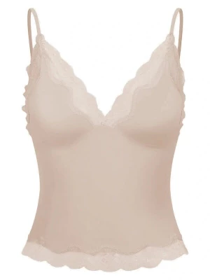 Foto van product cfab Top 'Deep Neck Lace Top' beige