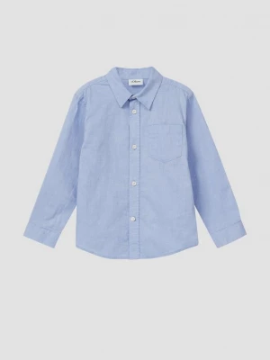 Foto van product Chambray katoenen overhemd met borstzak s.Oliver blauw