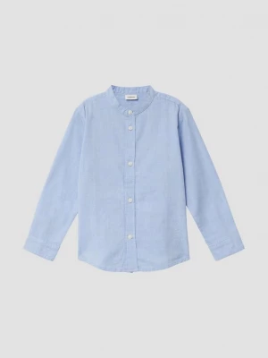 Foto van product Chambray overhemd met opstaande kraag in slim fit s.Oliver blauw
