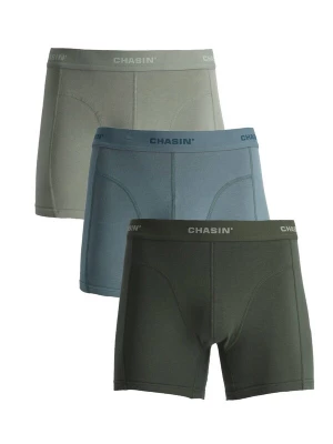 Foto van product CHASIN' Boxershorts 'Thrice Jade' duifblauw / kaki / donkergroen