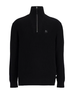Foto van product CHASIN' Trui 'Oliver Half Zip' zwart