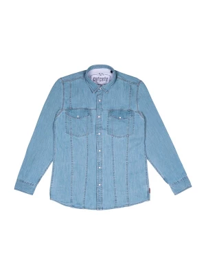 Foto van product Checker Overhemd ' Dynasty Denim ' lichtblauw