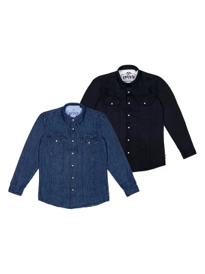 Foto van product Checker Overhemd ' Dynasty Denim ' navy / donkerblauw