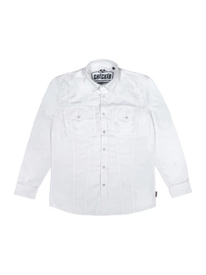 Foto van product Checker Overhemd ' Dynasty Denim ' wit