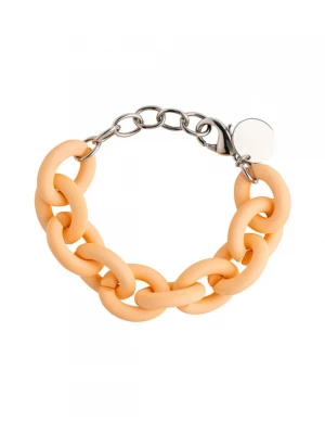 Foto van product Cheeky Chain Munich Armband 'Chunky Soft' abrikoos / zilver
