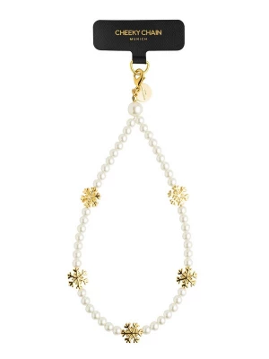 Foto van product Cheeky Chain Munich Smartphonehoesje 'Snow' goud / parelwit