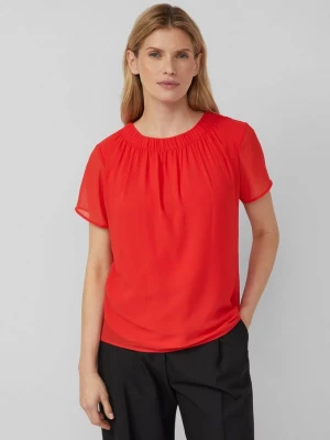 Foto van product Chiffon blouse met korte mouwen, ronde hals en rimpels s.Oliver rood