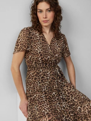 Foto van product Chiffon jurk in een wikkel-look met een all-over print QS