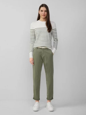 Foto van product Chino met gevlochten riem en garment dye s.Oliver olijfgroen