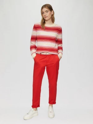 Foto van product Chino met gevlochten riem en garment dye s.Oliver rood