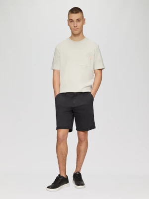 Foto van product Chinoshort John van stretchkatoen met vaste turn-ups QS blauw