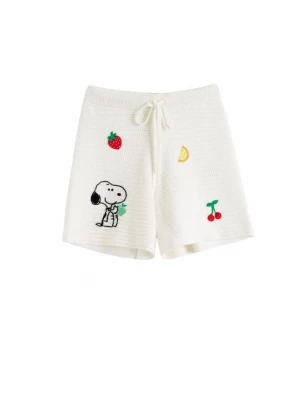 Foto van product Chinti & Parker Broek 'Snoopy' crème / groen / rood / zwart