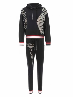 Foto van product CIPO & BAXX Joggingpak bloedrood / zwart / natuurwit