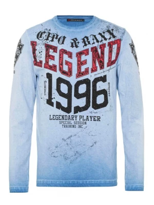Foto van product CIPO & BAXX Shirt blauw / lichtblauw / robijnrood / zwart