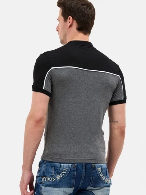 Foto van product CIPO & BAXX Shirt donkergrijs / zwart / wit