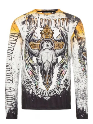Foto van product CIPO & BAXX Shirt geel / zwart / wit