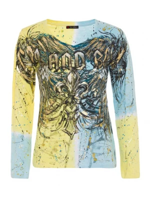 Foto van product CIPO & BAXX Shirt lichtblauw / donkerblauw / geel / zwart