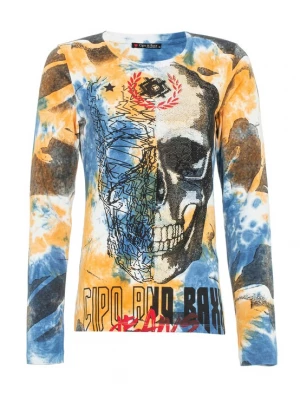Foto van product CIPO & BAXX Sweatshirt blauw / geel / zwart