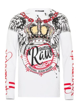 Foto van product CIPO & BAXX Sweatshirt rood / zwart / wit