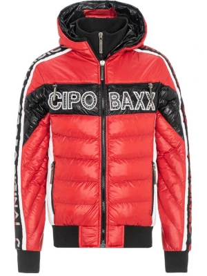 Foto van product CIPO & BAXX Tussenjas rood / zwart / wit