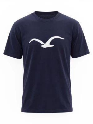 Foto van product Cleptomanicx Shirt 'Möwe' donkerblauw / wit