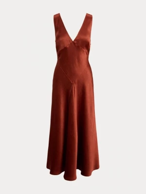 Foto van product Cocktailjurk Polo Ralph Lauren donkerrood