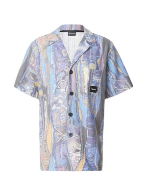 Foto van product Colucci Overhemd navy / hemelsblauw / donkergrijs / pasteloranje