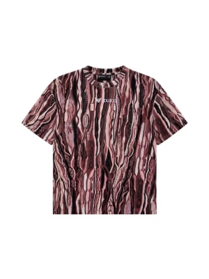 Foto van product Colucci Shirt 'Signature' donkerbruin / oudroze / zwart / wit