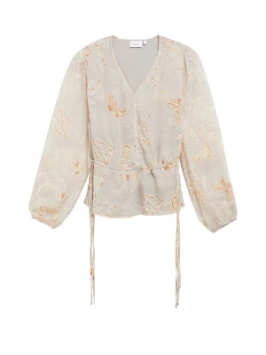 Foto van product COMMA Blouse taupe / lichtbeige / oranje