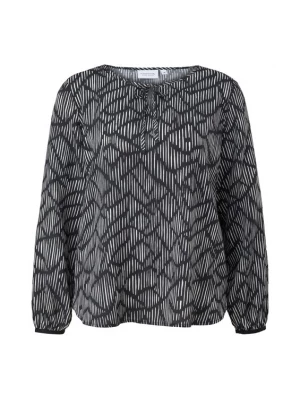 Foto van product comma casual identity Blouse zwart / wit