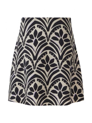 Foto van product comma casual identity Rok beige / lila / zwart