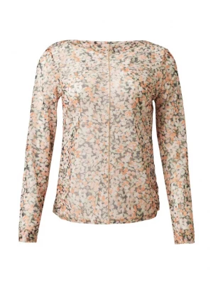 Foto van product comma casual identity Shirt beige / olijfgroen / pink